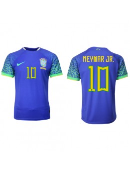 Brasilien Neymar Jr #10 Auswärtstrikot WM 2022 Kurzarm